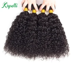 kinky curly ombre brazilian human hair weave 3 or 4 bundles with lace frontal closure blonde natural color remy