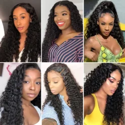 water wave human hair weave with lace closure 1 bundles 7a 100% wet and wavy human hair