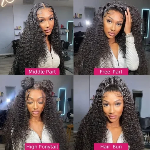 water wave human hair weave with lace closure 1 bundles 7a 100% wet and wavy human hair