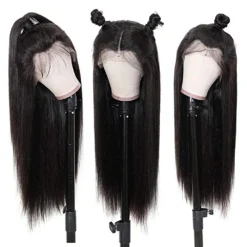 pre cut lace straight 5x5 lace glueless preplucked wig woman human hair 150% 180% 250%