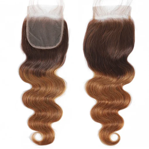 4/30hl highlight body wave brazilian remy hair extensions, 3 or 4 bundles with lace closure, 100% unprocessed double drawn