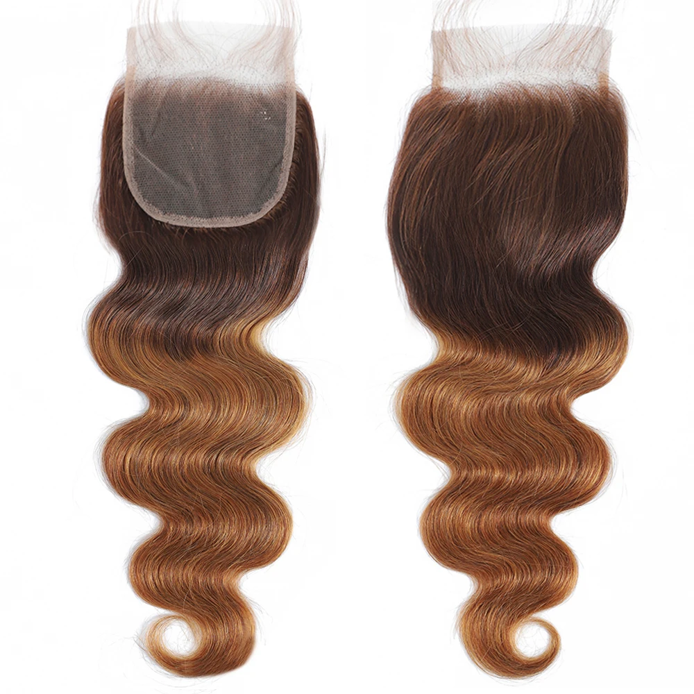 4/30hl highlight body wave brazilian remy hair extensions, 3 or 4 bundles with lace closure, 100% unprocessed double drawn