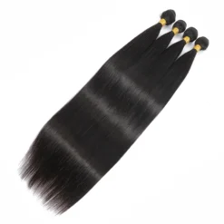 natural black brazilian body wave human hair bundles, 3 or 4 bundles with 4x4 or 13x4 hd lace closure for women