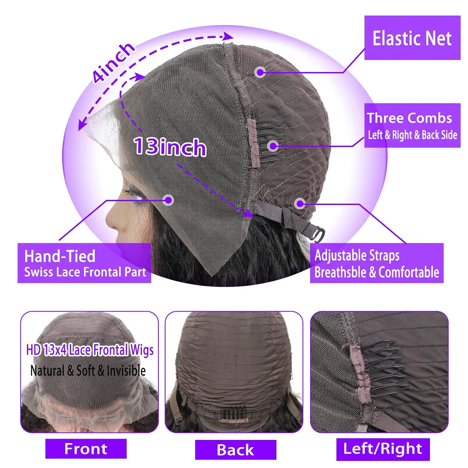 natural hd lace frontal human hair wigs for women loose deep wave 13x4 4x4 full glueless lace front wig ready to wear full lace wig 100% human