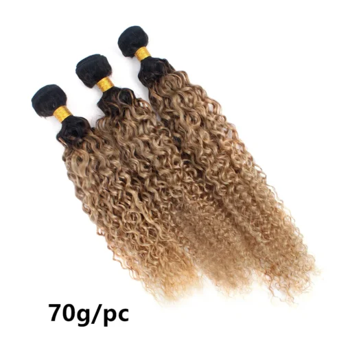 t1b/27 colored curly human hair bundles with 4x4 lace closure, 100% human hair extensions for women