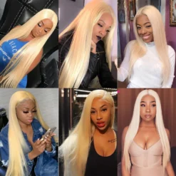 30 inch pink straight hd lace front wig, 100% human hair, 4x4 13x4 lace closure, brazilian blonde cosplay wig for women