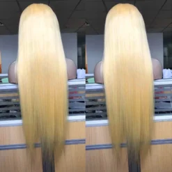 30 inch pink straight hd lace front wig, 100% human hair, 4x4 13x4 lace closure, brazilian blonde cosplay wig for women