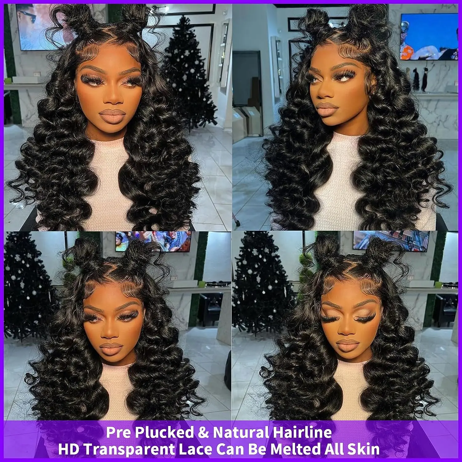 natural hd lace frontal human hair wigs for women loose deep wave 13x4 4x4 full glueless lace front wig ready to wear full lace wig 100% human